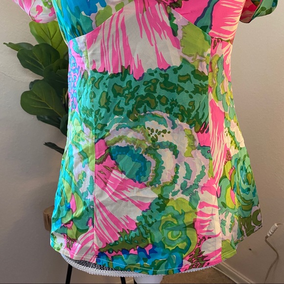 Nanette Lepore Bright Neon Pattern Blouse - Picture 3 of 5